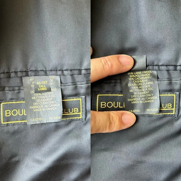 Boulevard Club Soft  Wool Cashmere Blend Blazer Made in Canada - Picture 9 of 14